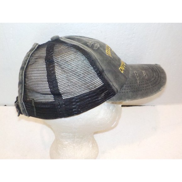 YELLOWSTONE DUTTON RANCH Womens Trucker Hat Mesh Strap Back Embroidered Distress - Picture 4 of 5